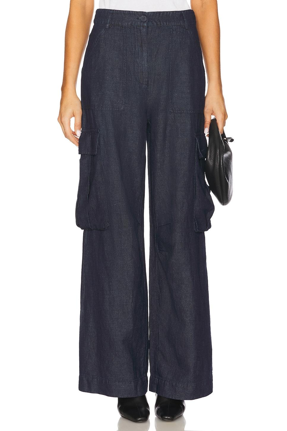 cargo linen denim pant