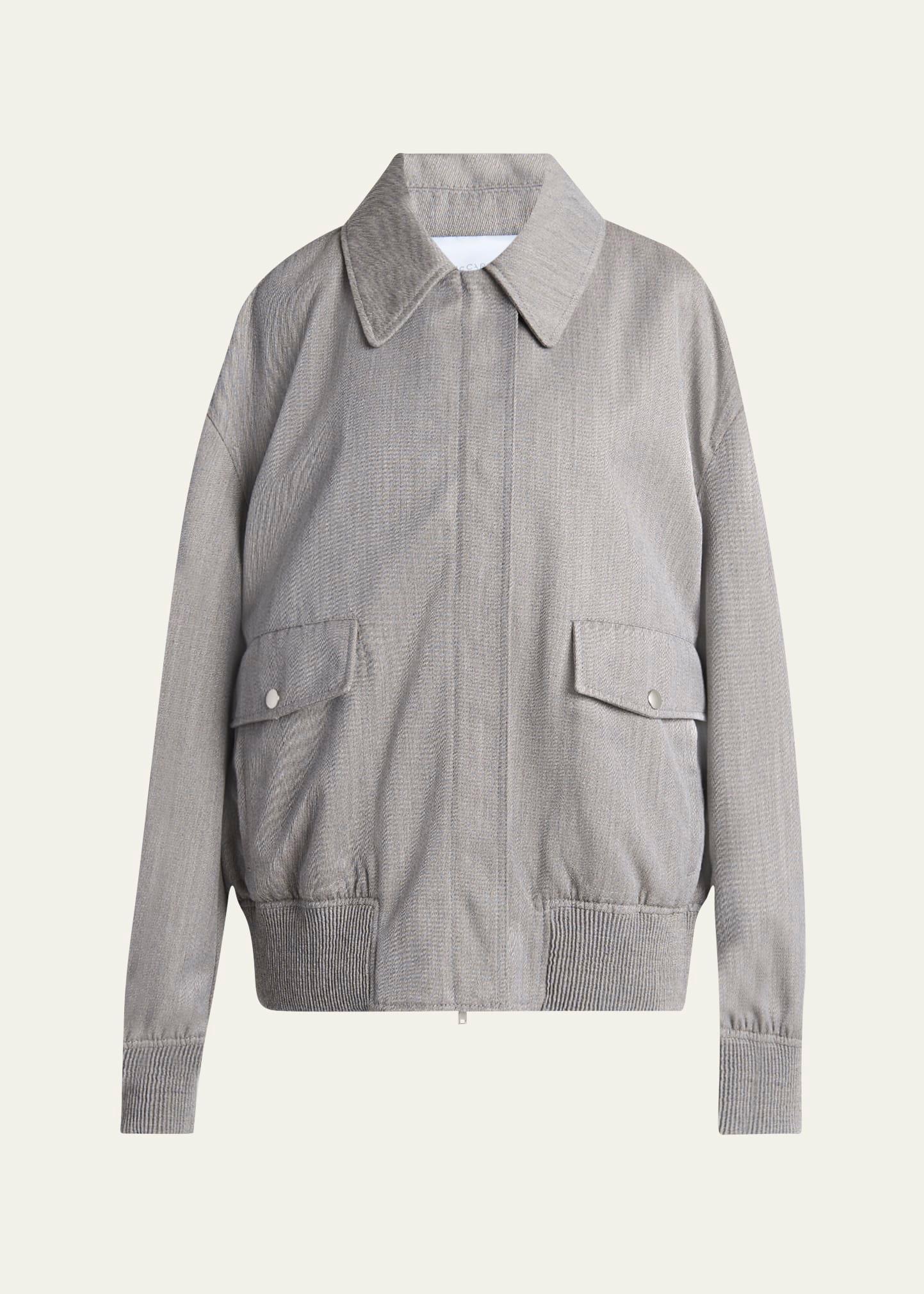 cargo pocket wool blouson jacket