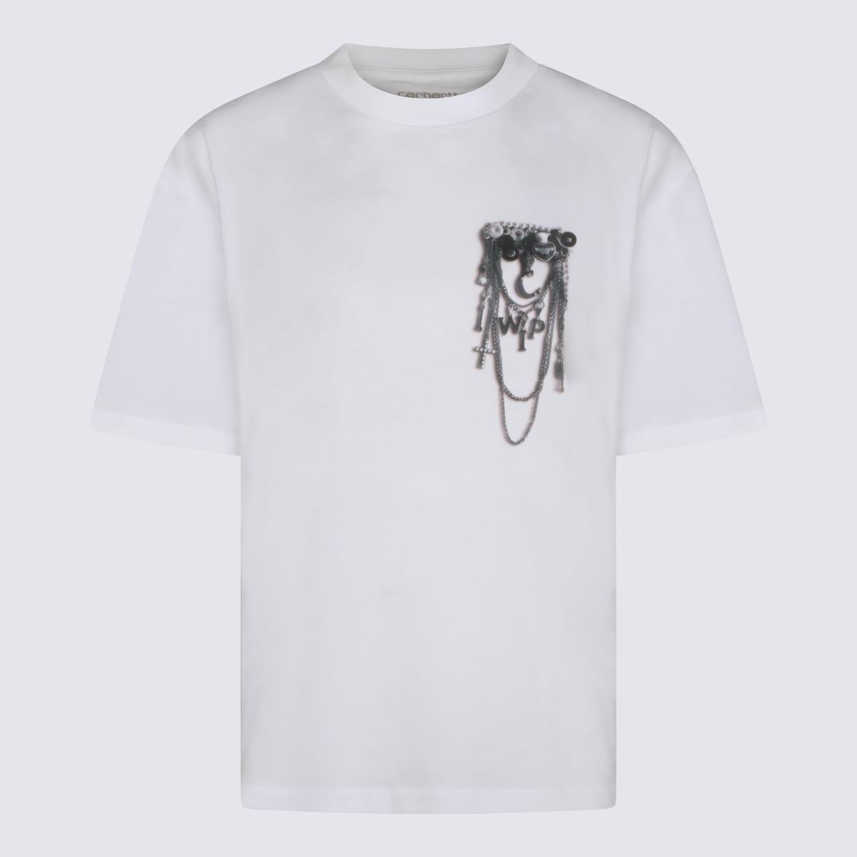 carhartt white cotton inverted chart t-shirt
