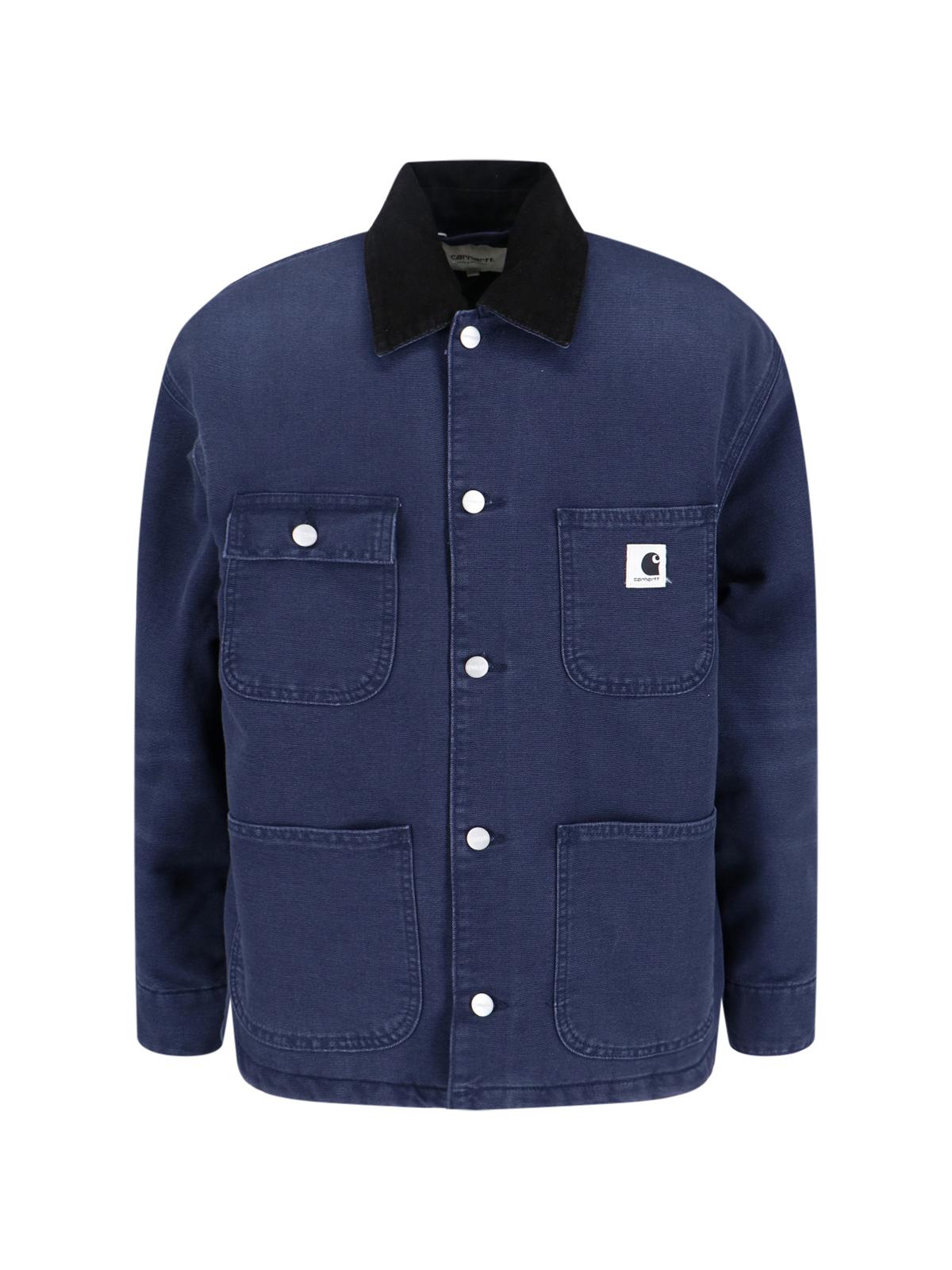 carhartt wip jackets blue organic cotton - women