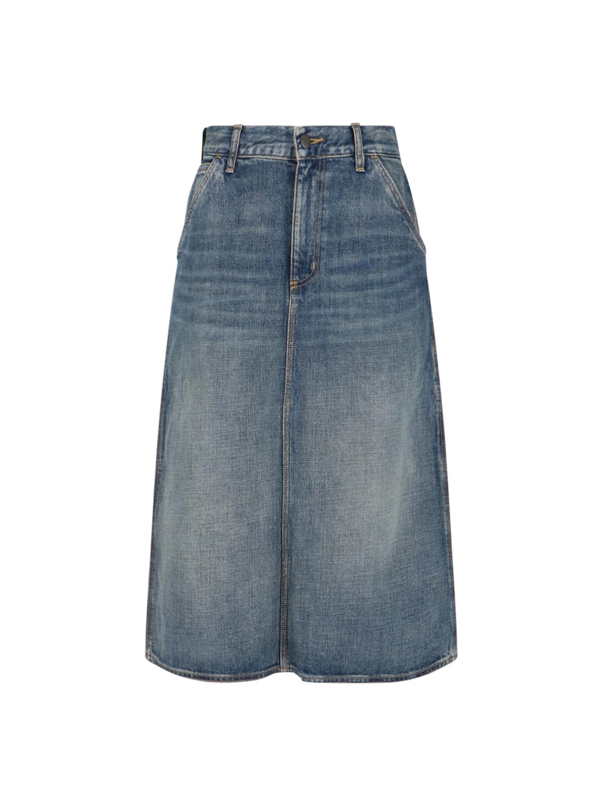 carhartt wip skirts blue cotton - women