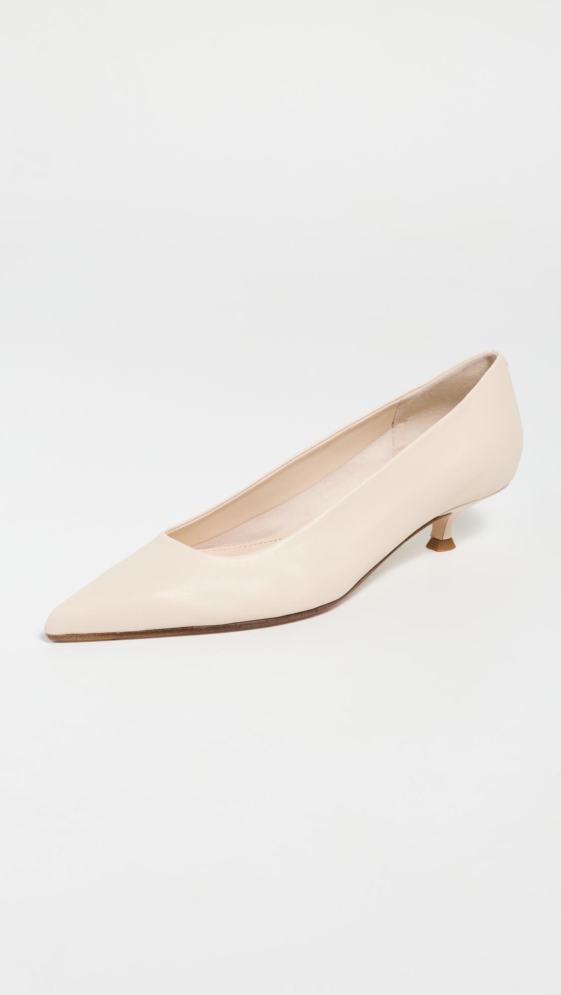 cari nappa leather creamy heels