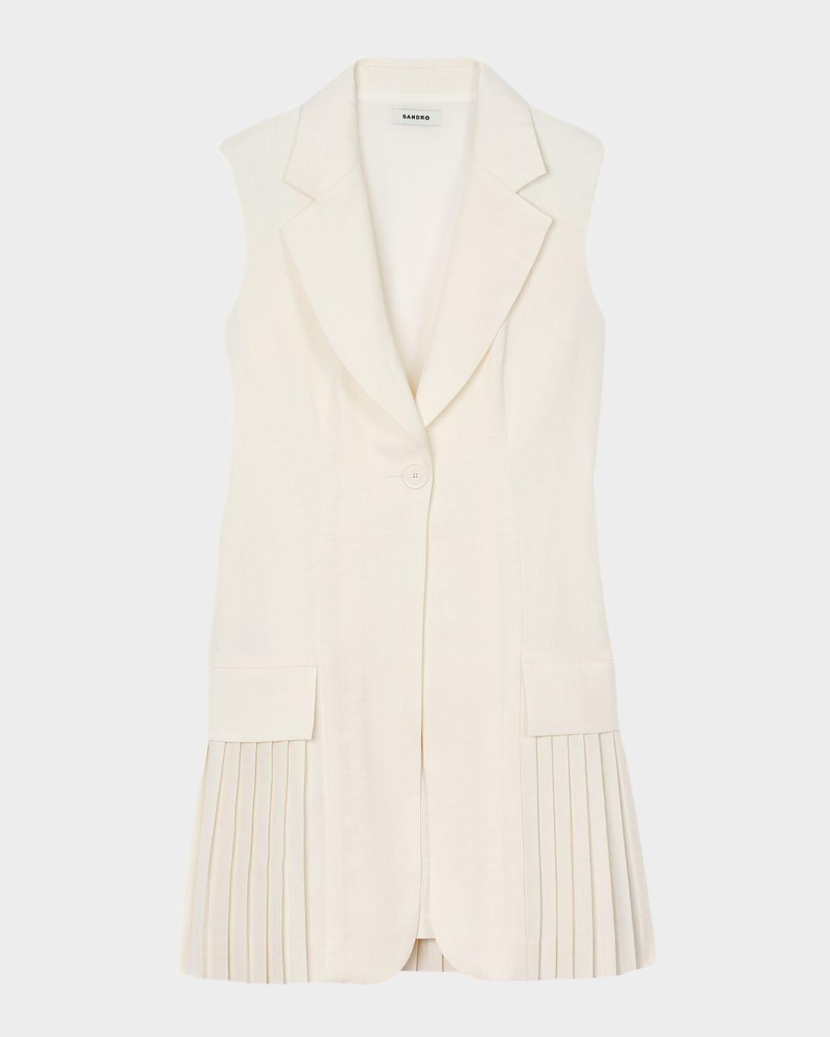 carine sleeveless suit jacket dress