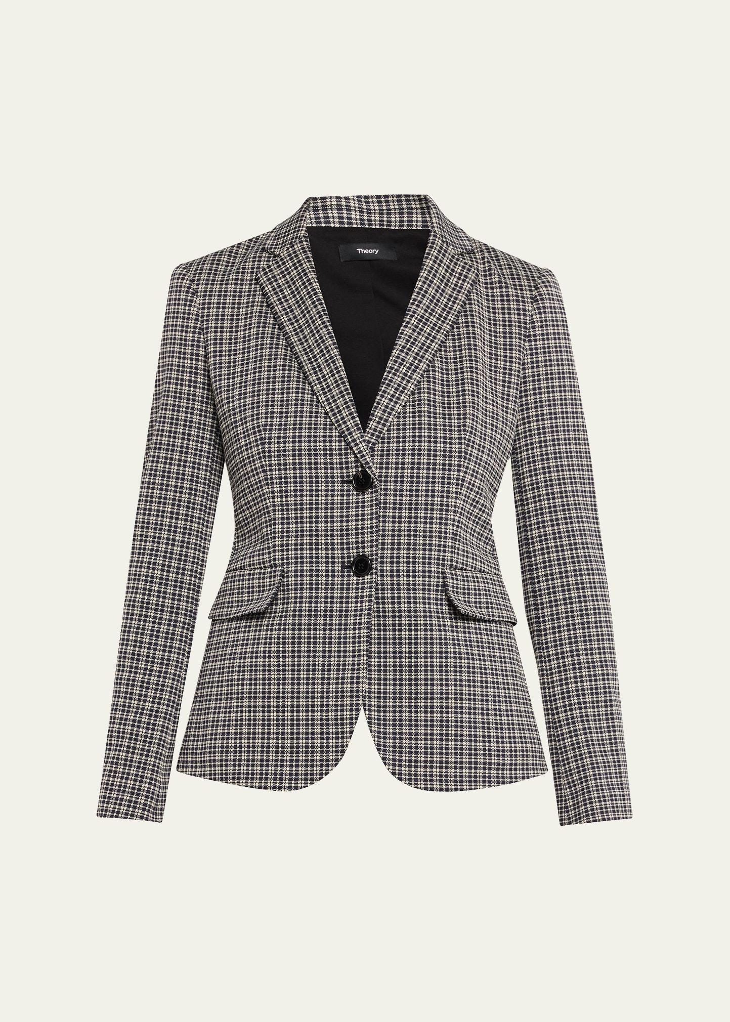 carissa plaid slim-fit blazer