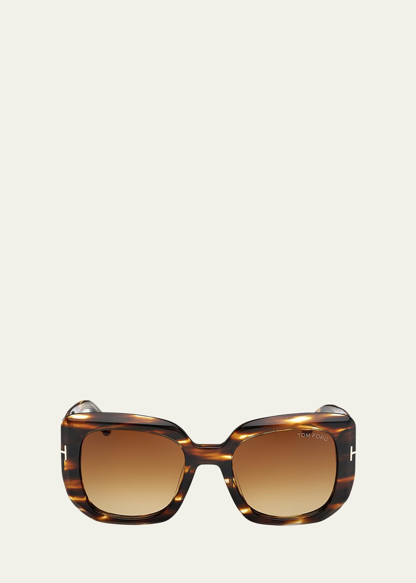 carla-02 acetate square sunglasses