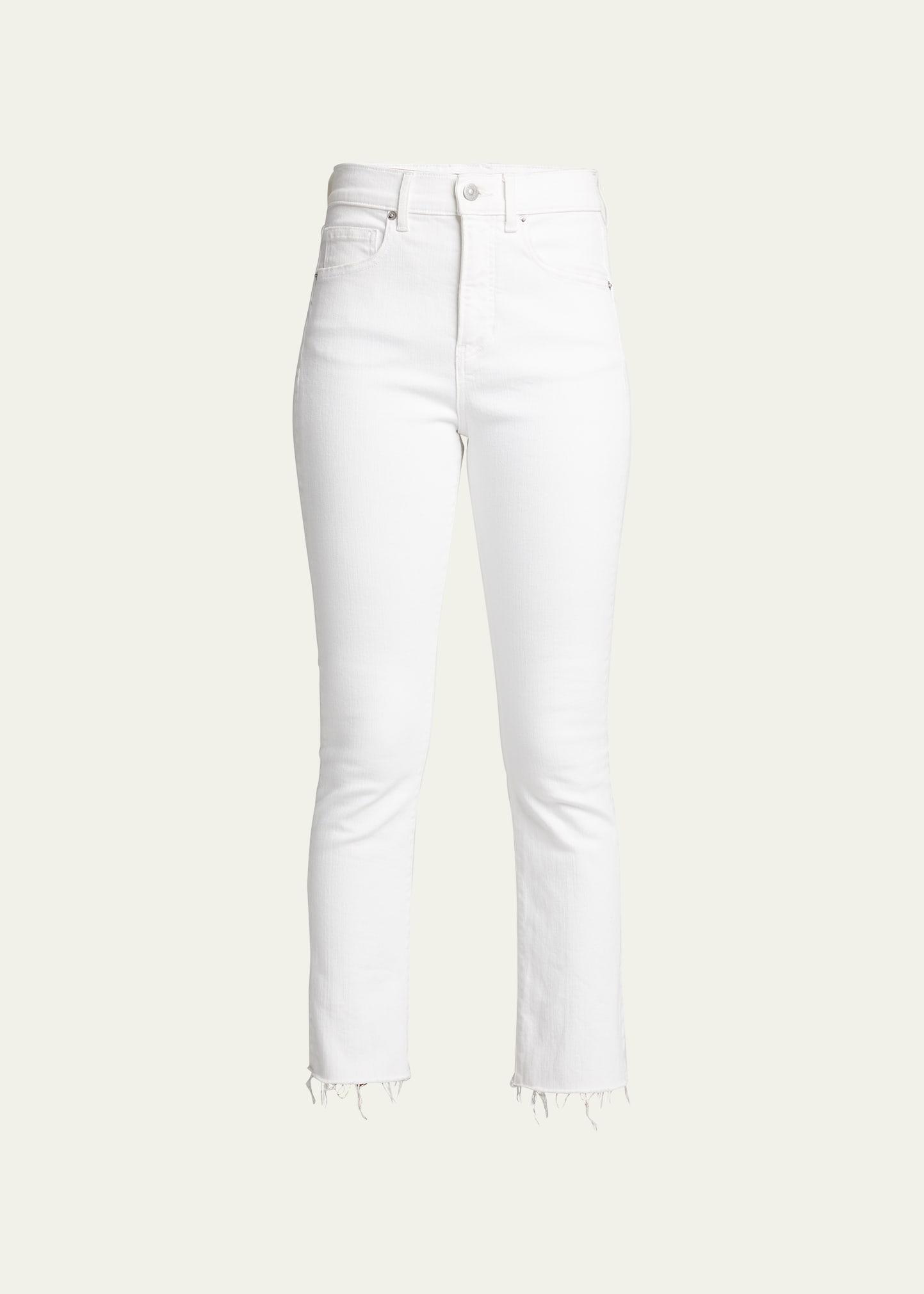 carly kick flare jeans with raw hem