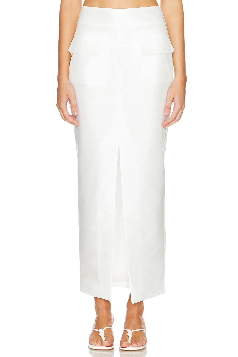carmella front split pencil skirt