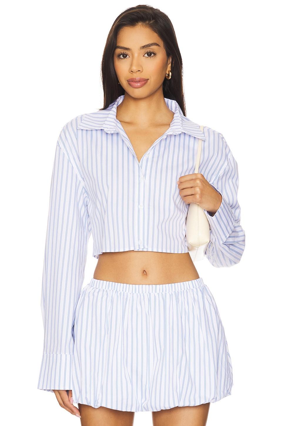 carmin button down top