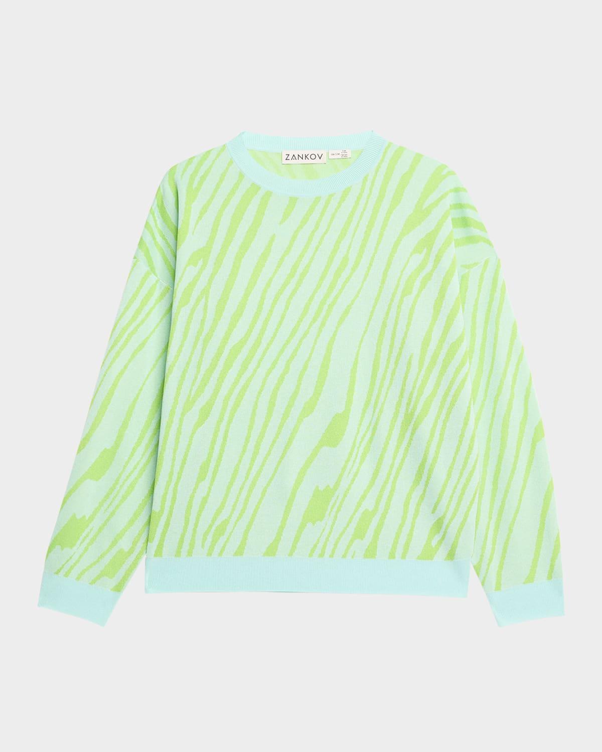 caro abstract stripe sweater