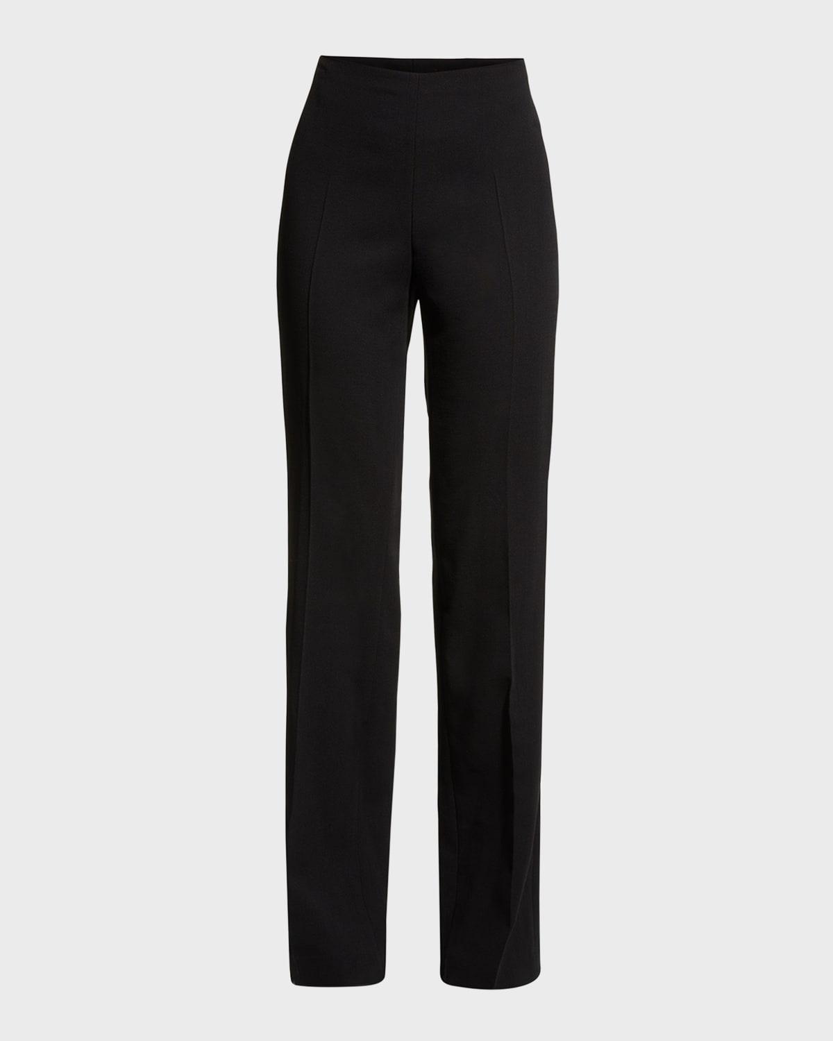 carol classic flat-front pants