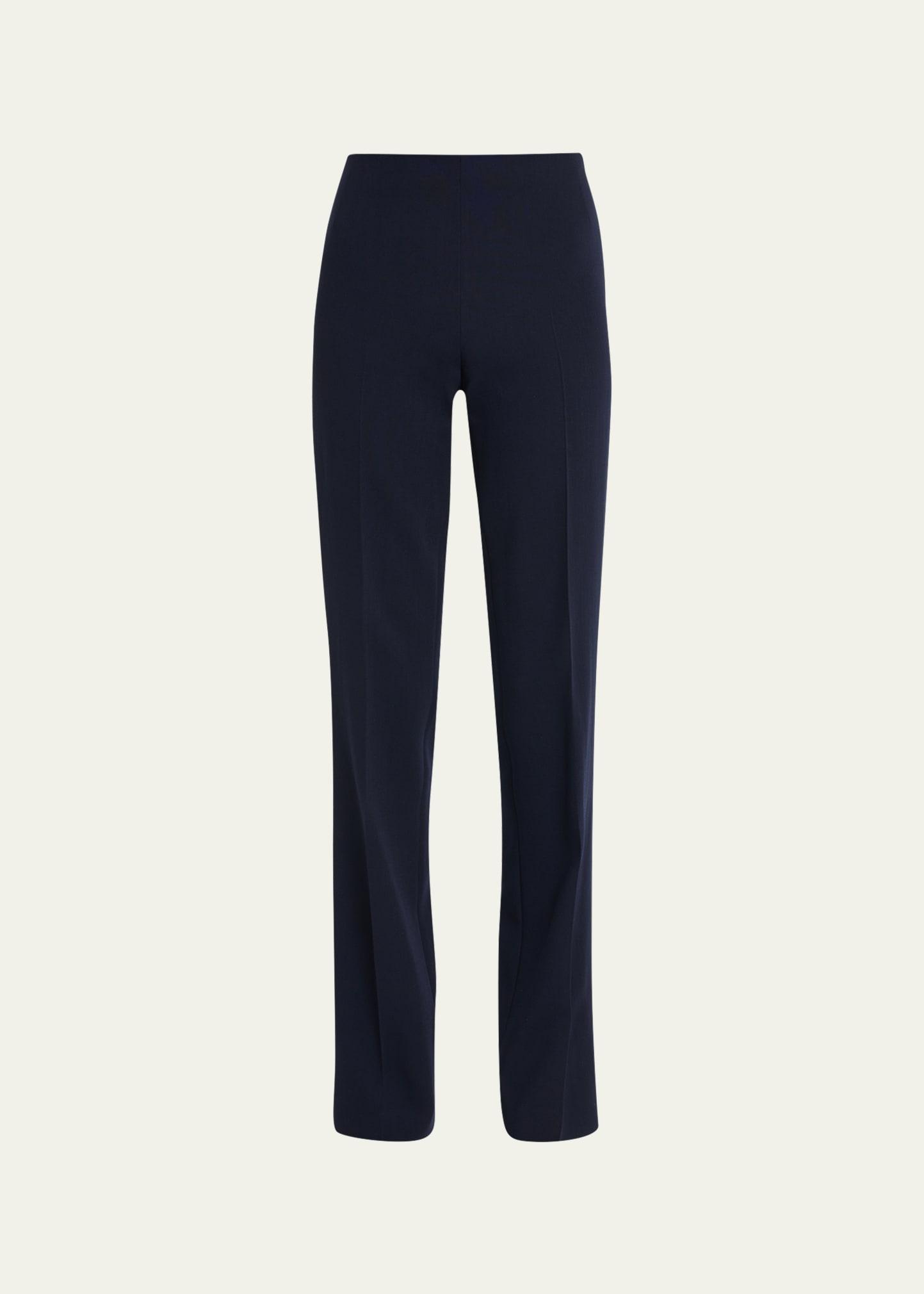 carole straight-leg wool double-face pants