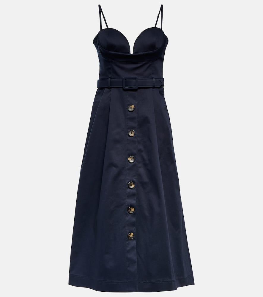 carolina herrera belted cotton