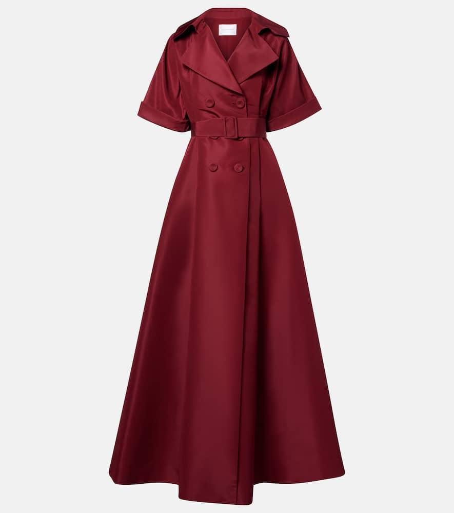 carolina herrera belted silk gown
