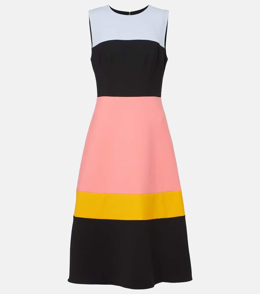 carolina herrera colorblocked wool