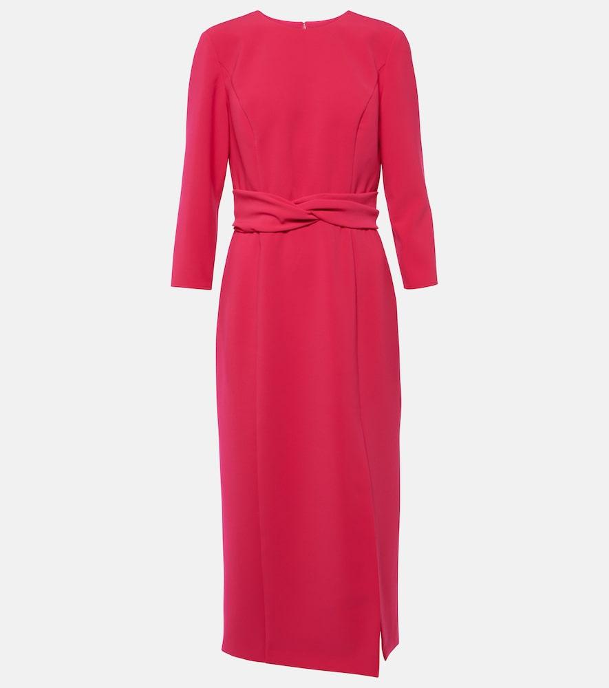 carolina herrera crêpe midi dress