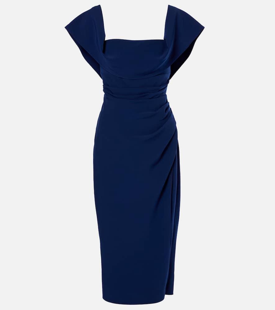 carolina herrera draped midi dress
