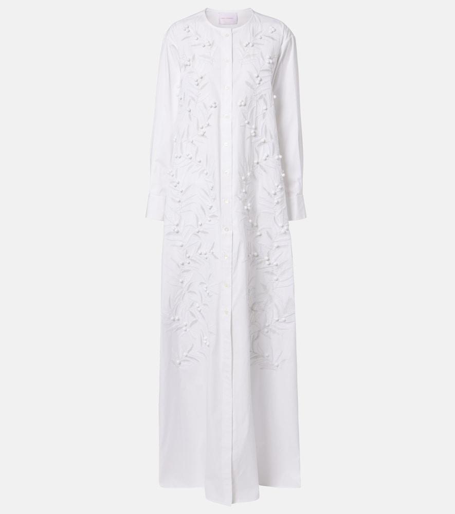 carolina herrera embroidered cotton
