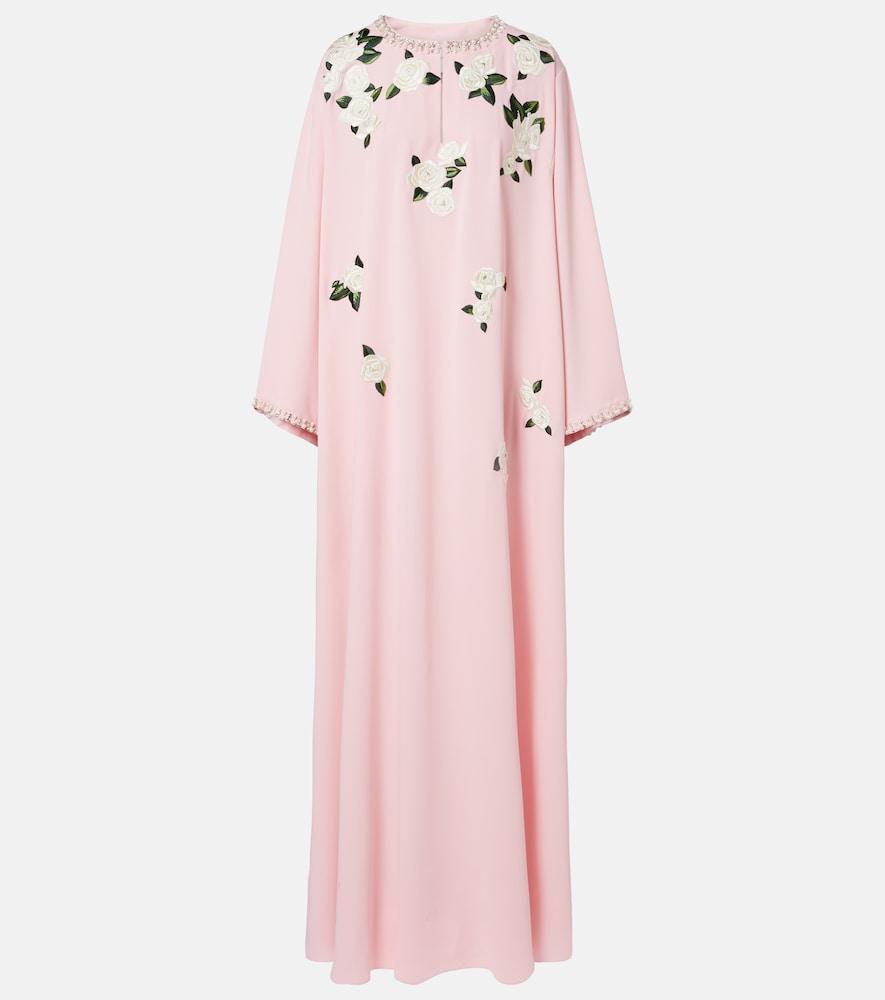carolina herrera embroidered floral kaftan