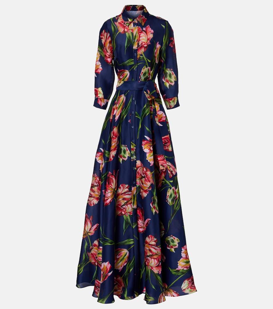 carolina herrera floral gazar gown