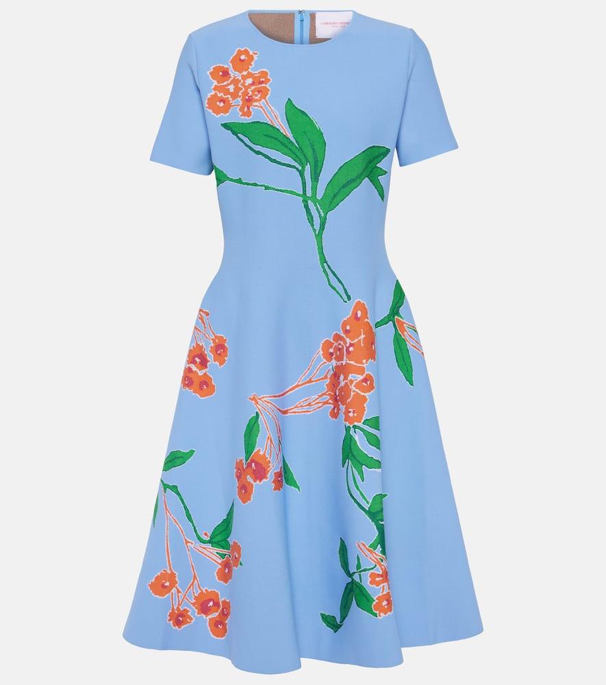 carolina herrera floral midi dress