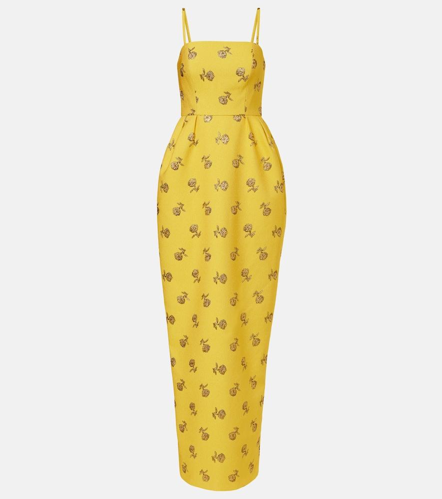 carolina herrera jacquard gown