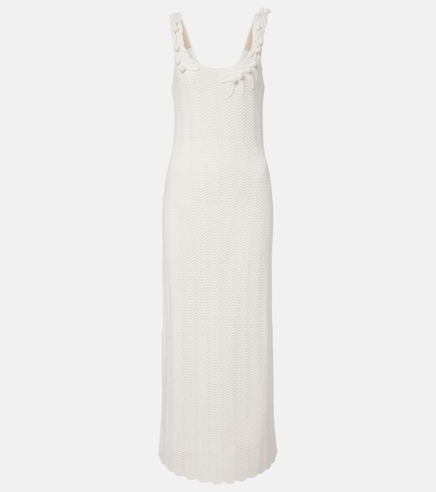 carolina herrera knitted scalloped midi dress