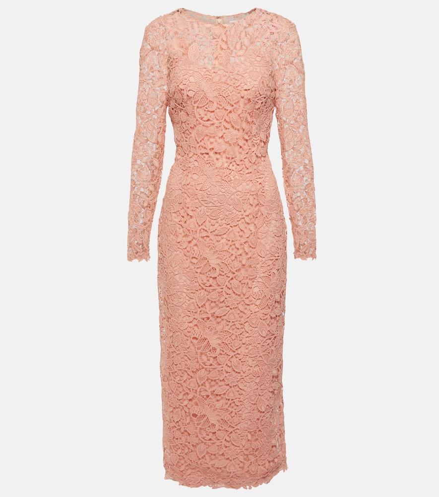 carolina herrera lace midi dress