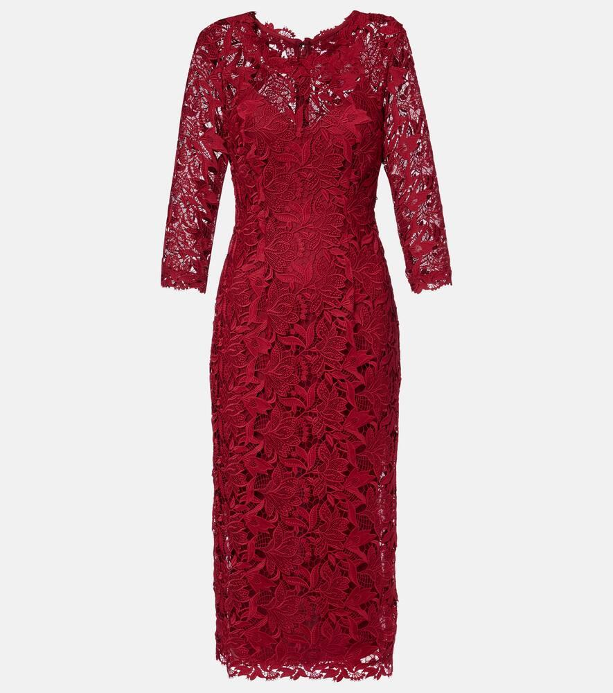 carolina herrera lace midi dress