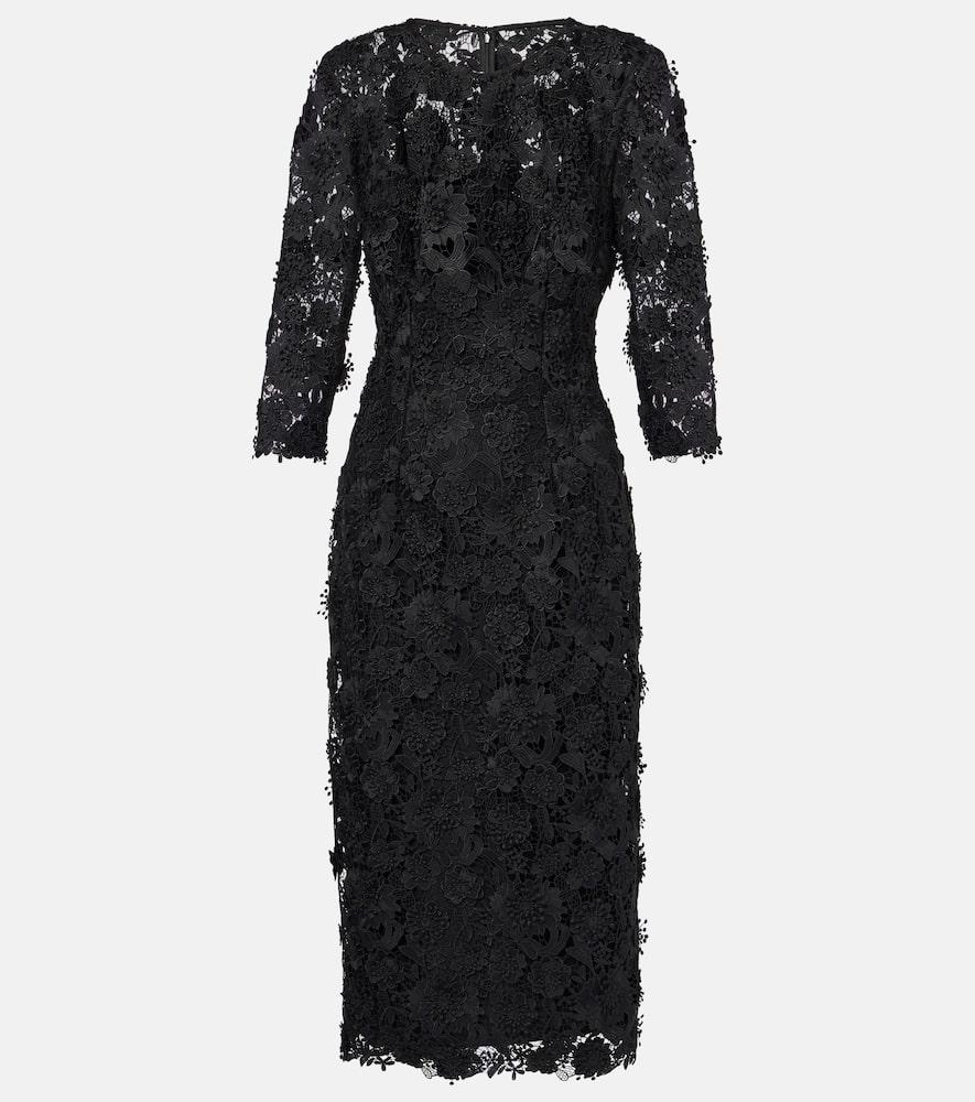 carolina herrera lace midi dress