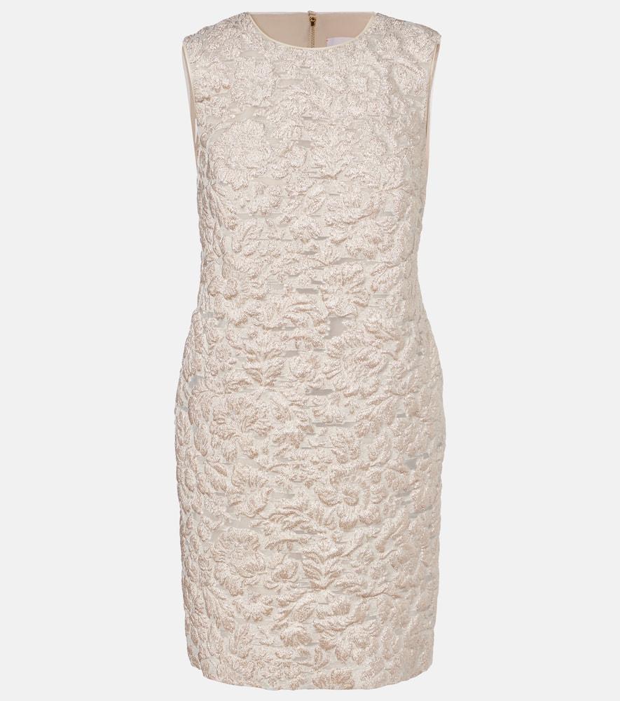 carolina herrera lamé shift dress