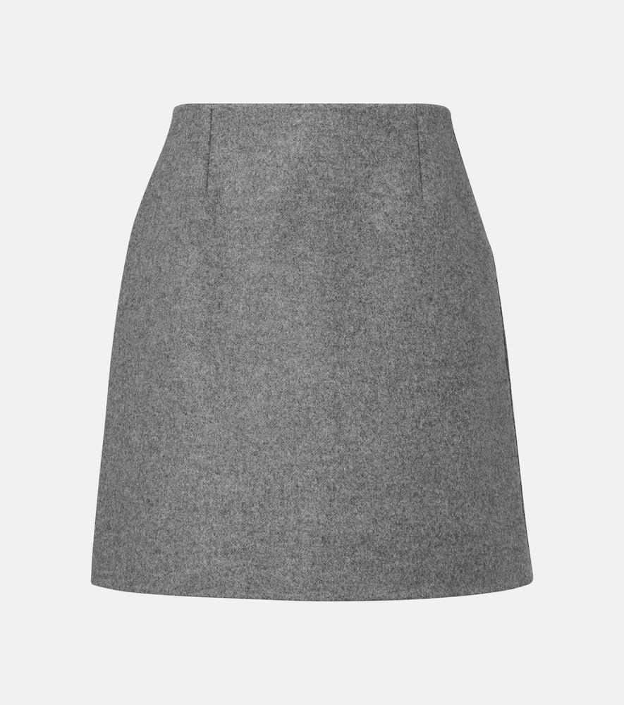 carolina herrera mélange virgin wool miniskirt