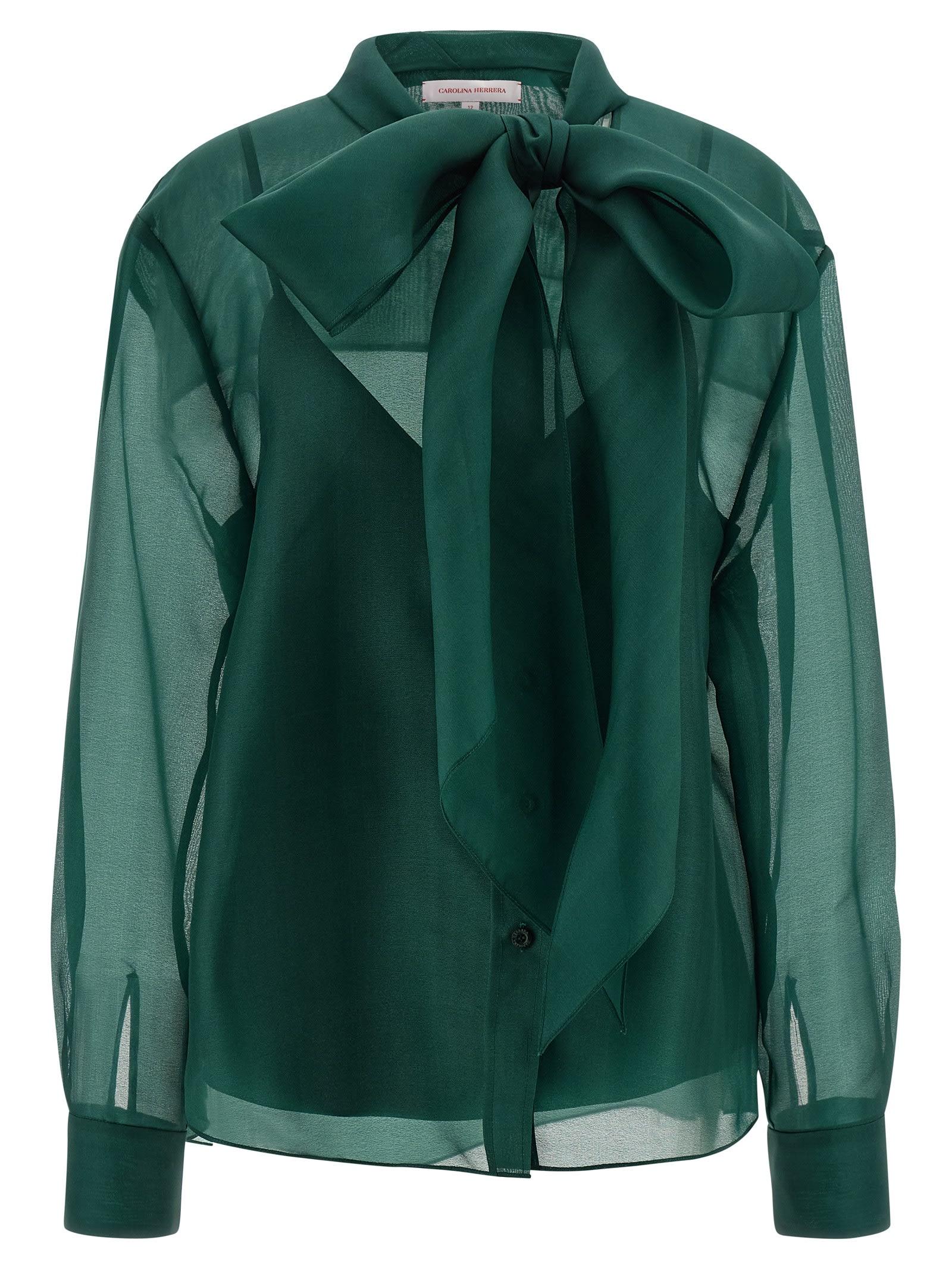 carolina herrera organza blouse