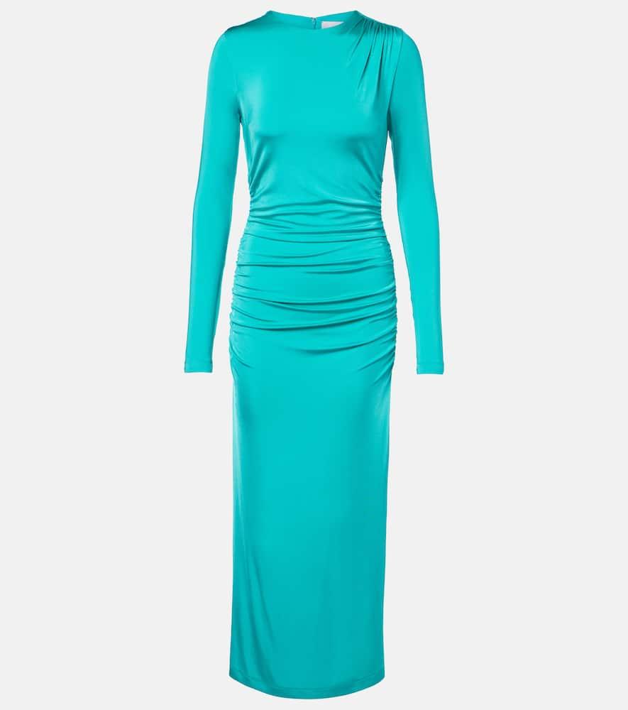 carolina herrera ruched jersey midi dress