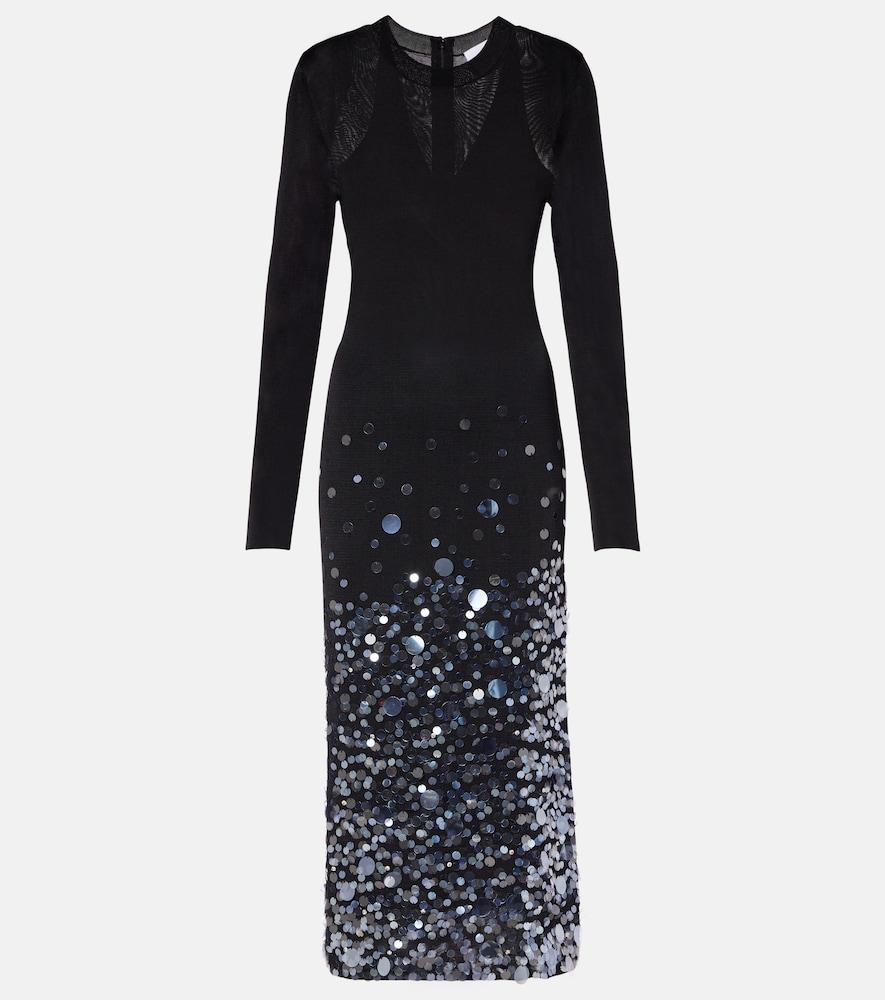 carolina herrera sequined cocktail dress