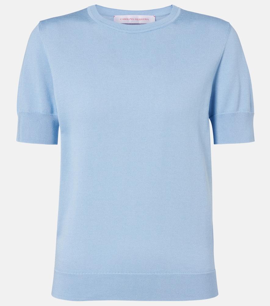 carolina herrera silk and cotton sweater