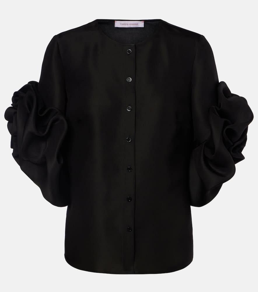carolina herrera silk blouse