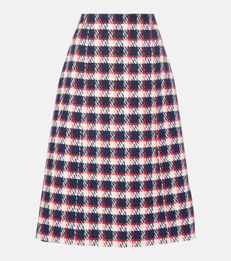 carolina herrera tweed midi skirt