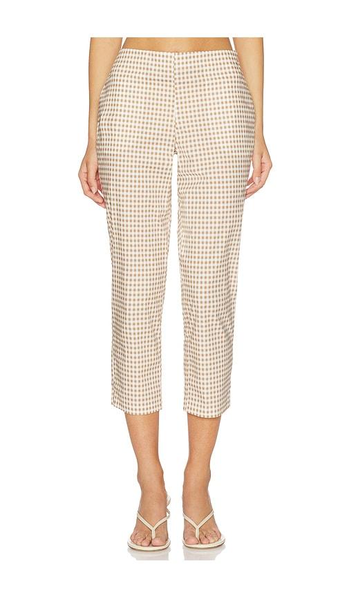 caroline constas andi capri pants in beige.