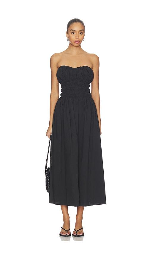 caroline constas ivette dress in black.