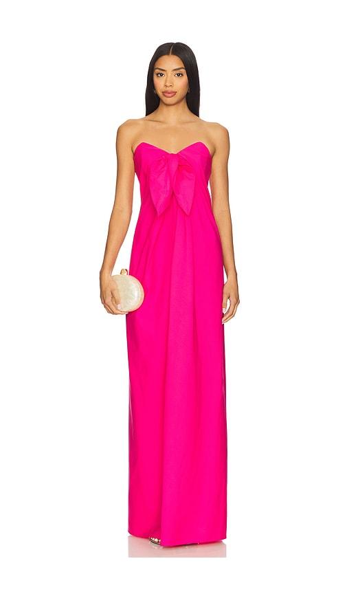 caroline constas kaia dress in pink.
