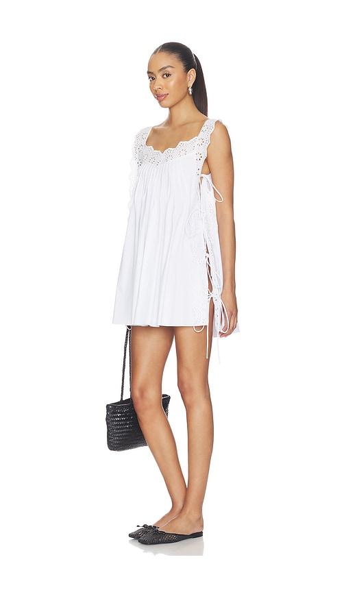 caroline constas lucilla mini dress in white.