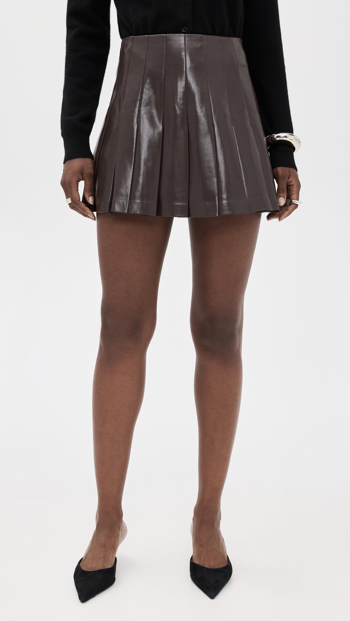 carter faux leather mini skirt