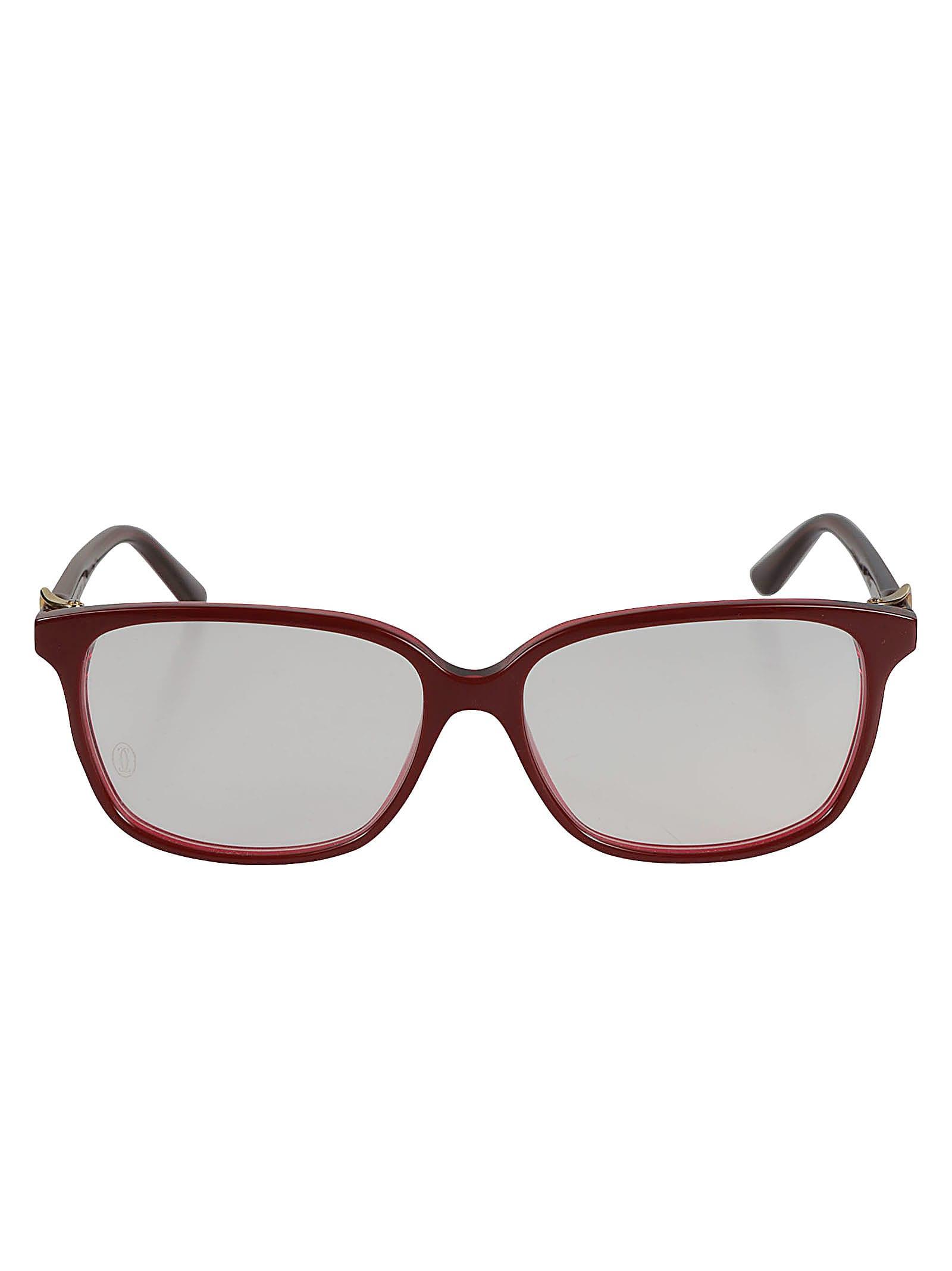 cartier eyewear classic logo sided glasses