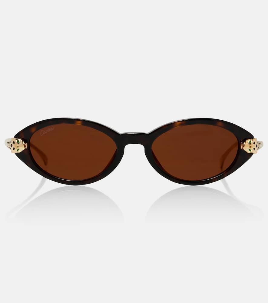 cartier eyewear collection panthère de cartier oval sunglasses