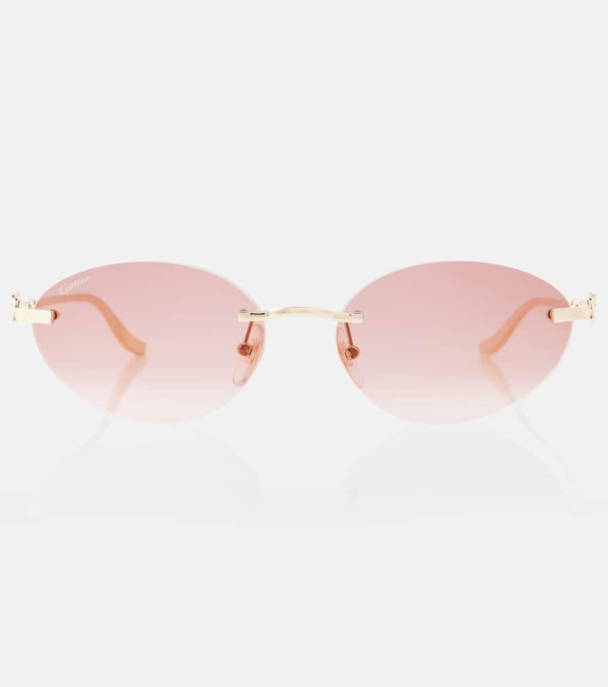 cartier eyewear collection panthère de cartier oval sunglasses