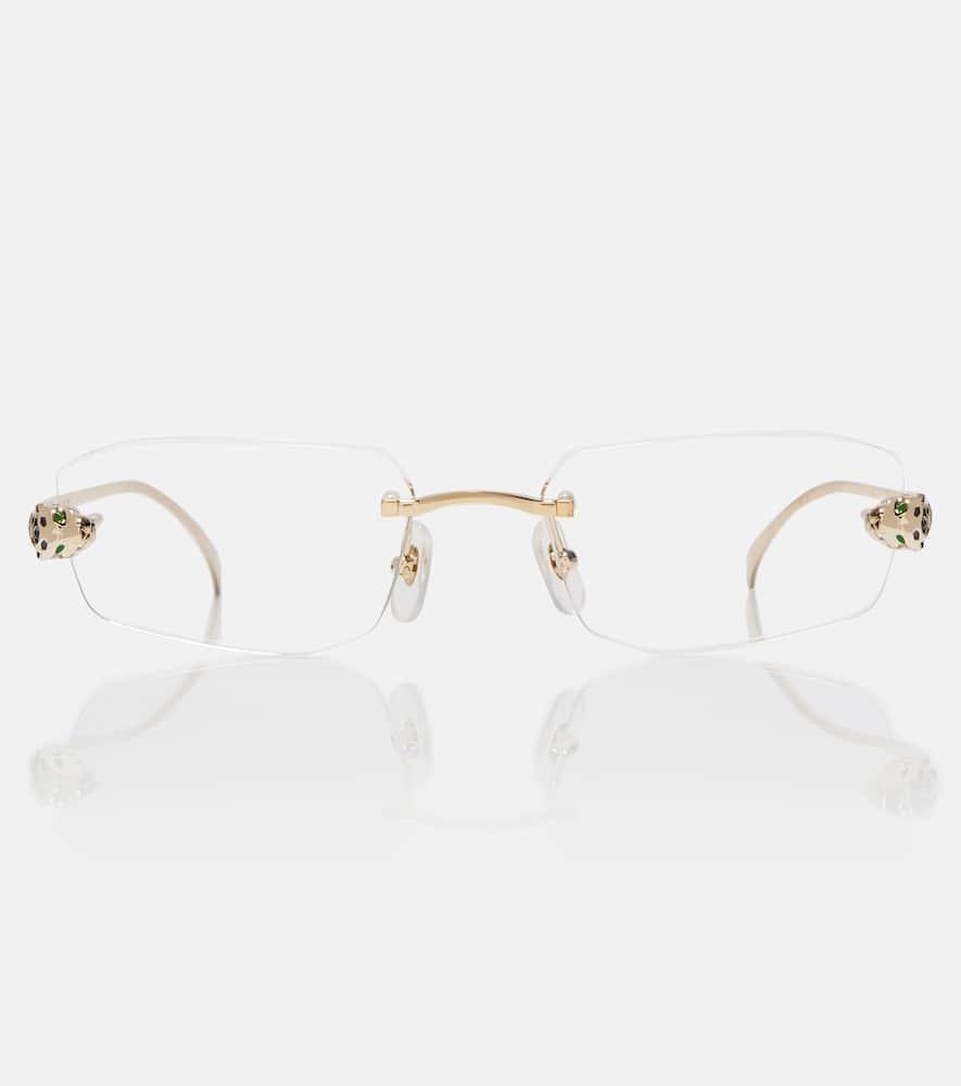 cartier eyewear collection panthère de cartier rectangular glasses