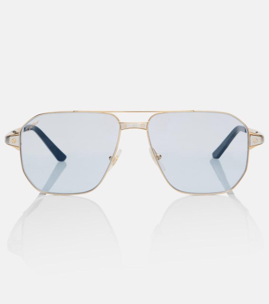 cartier eyewear collection santos de cartier aviator sunglasses