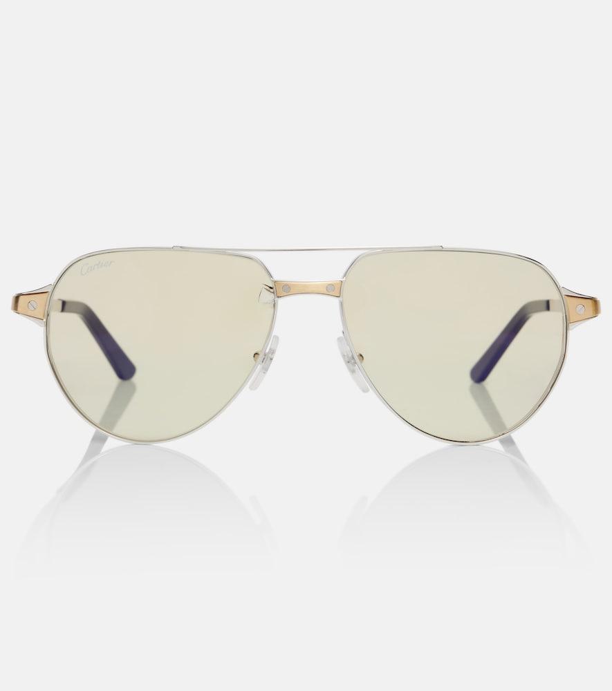 cartier eyewear collection santos de cartier aviator sunglasses