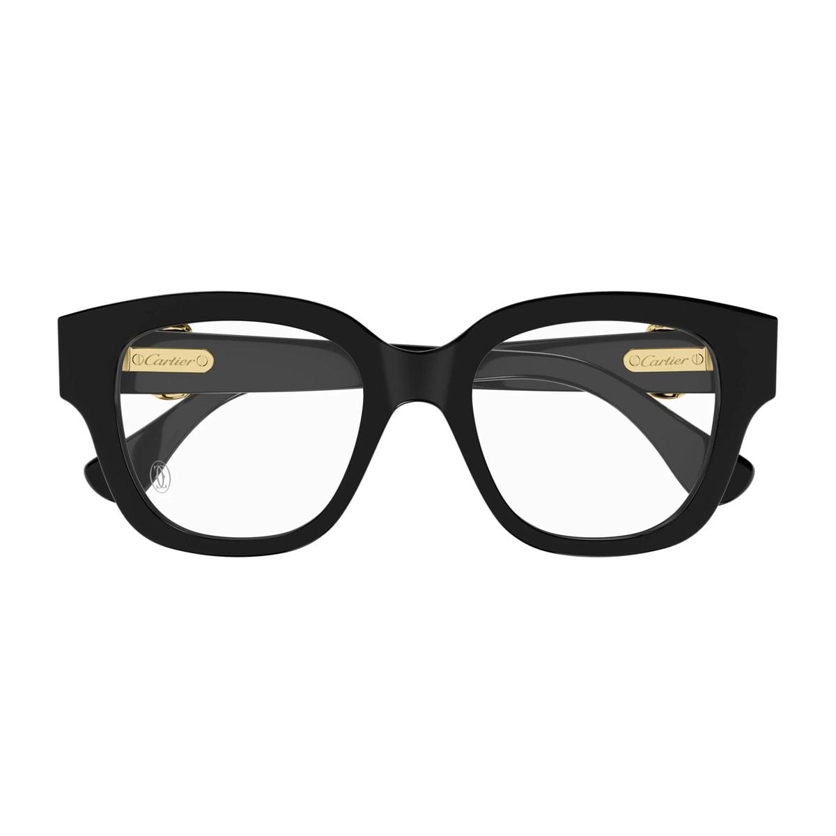cartier eyewear ct0566o panthère c de cartier 005 black glasses