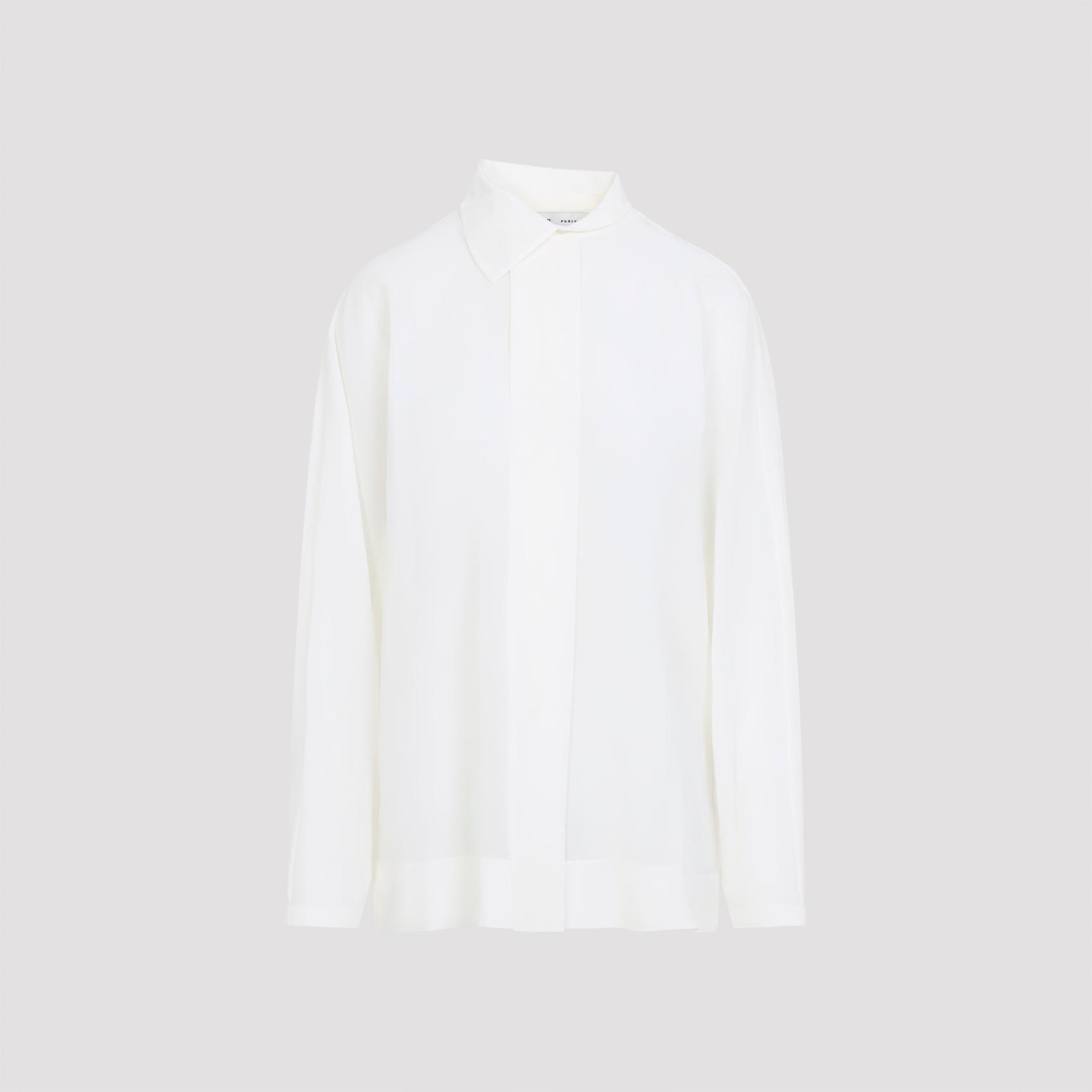 carven asymmetrical collar shirt white cotton - women